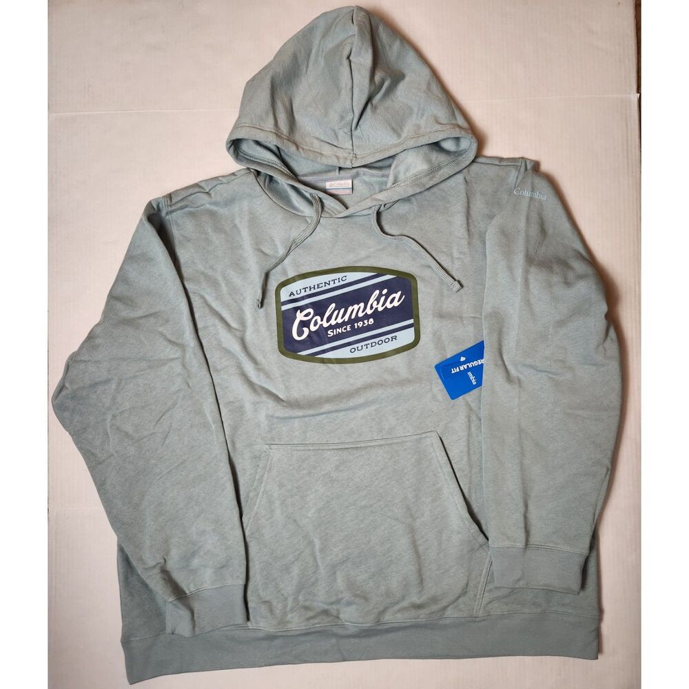 Columbia Trek Graphic Hoodie Men's size 3XL 3X Crushed Blue